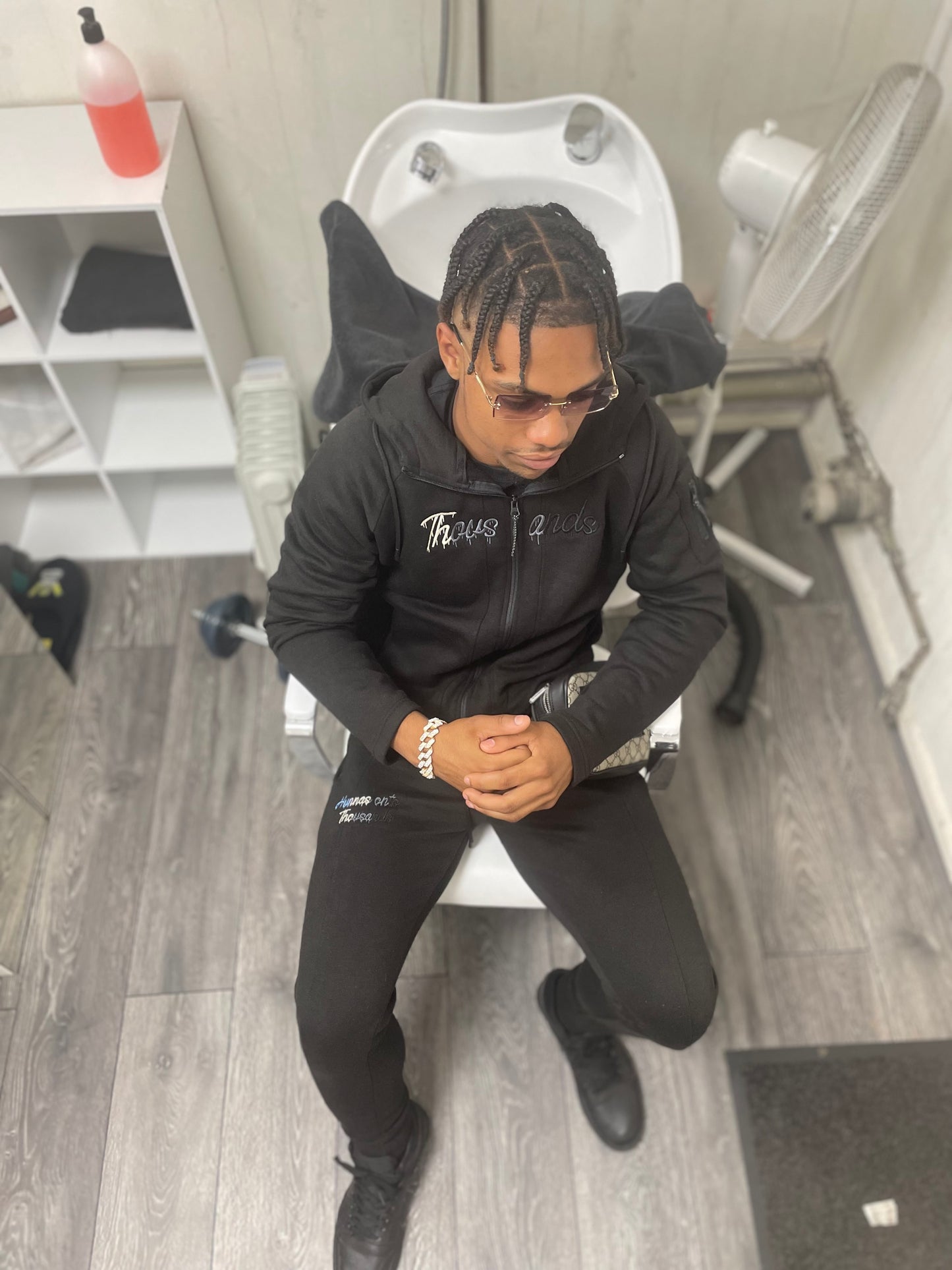 Hunnas Onto Thousands UK - Official Tracksuit Set - Black